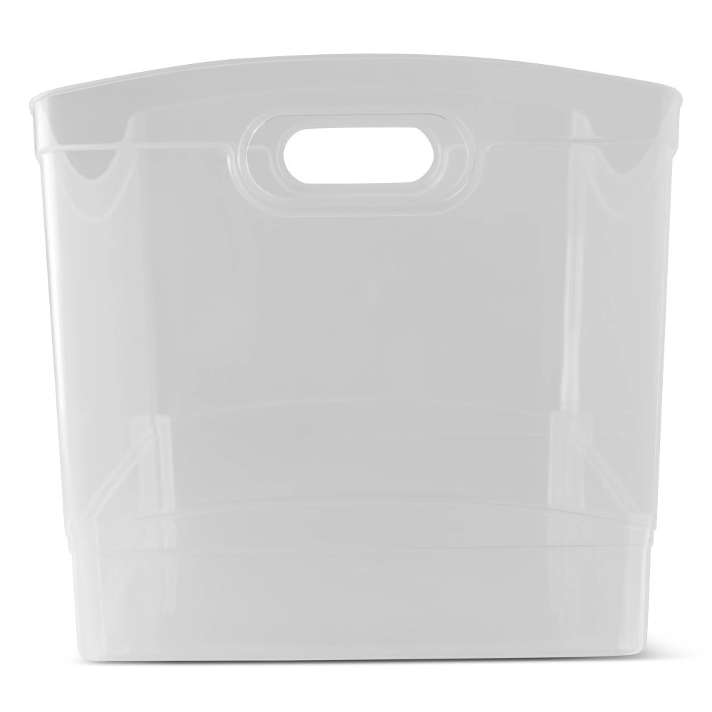 3-Pack Clear Utility Storage Organizer Bins 5 x 15 Inch