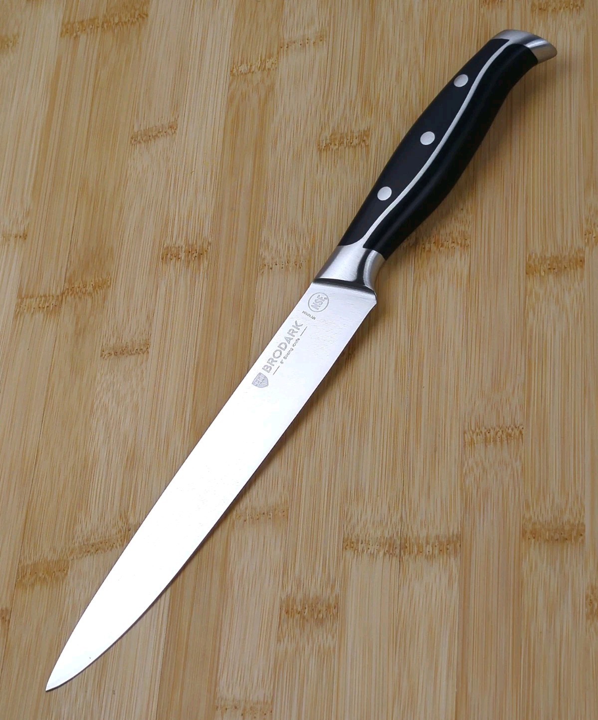 Brodark STEEL-KING Series 8" SLICING Knife, Stainless BLADE, Full-Tang HANDLE