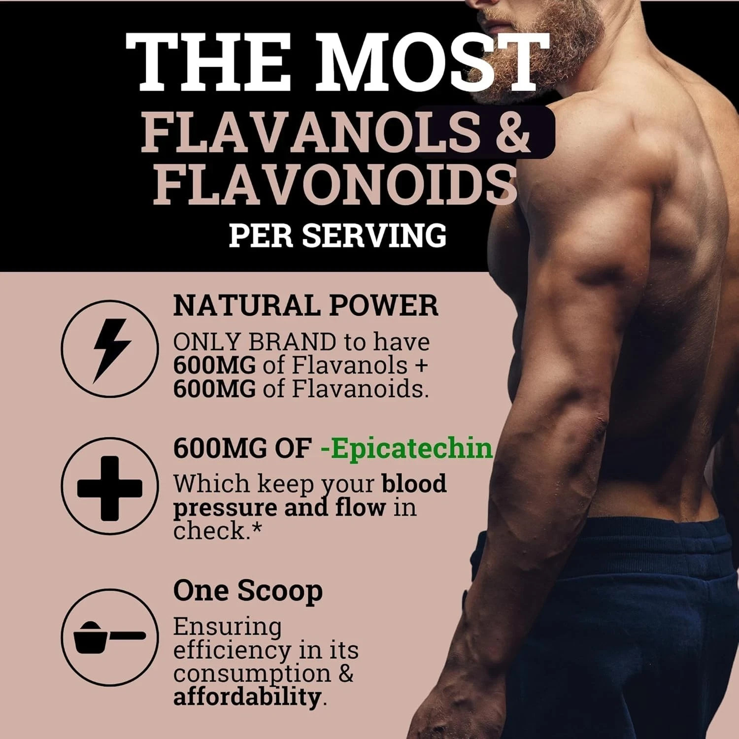 2PACK High Flavanol Cocoa Powder and Flavonoids Supplements 1200mg