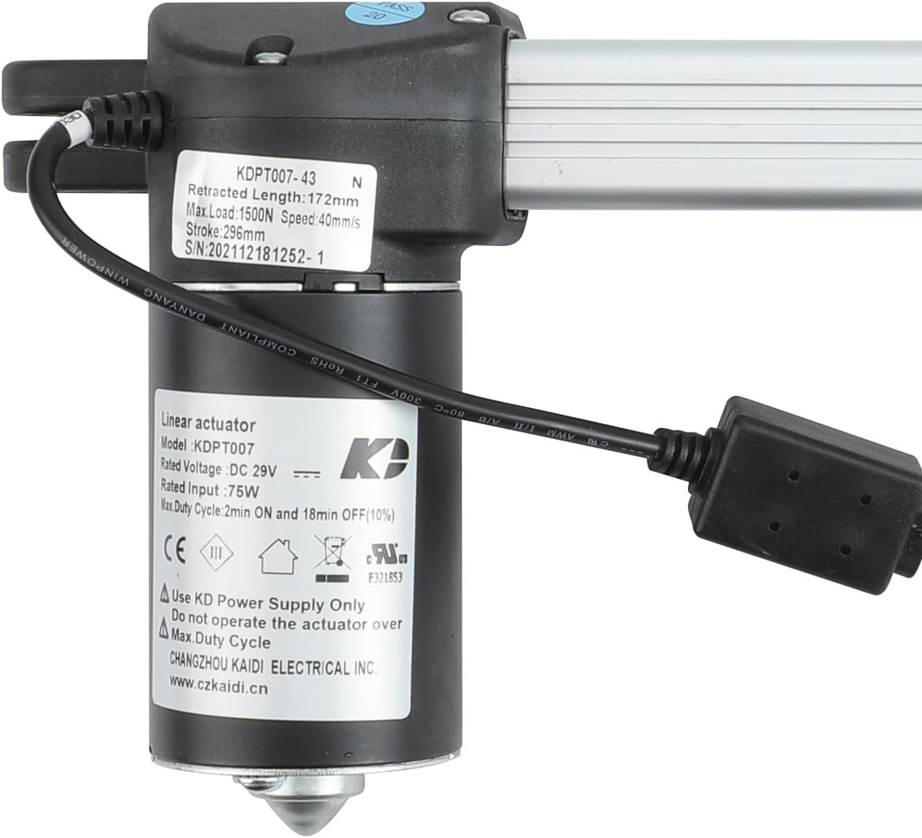 KDPT007-43 Kaidi Motor Linear Actuator for Power Recliner Electric Couch Chairs