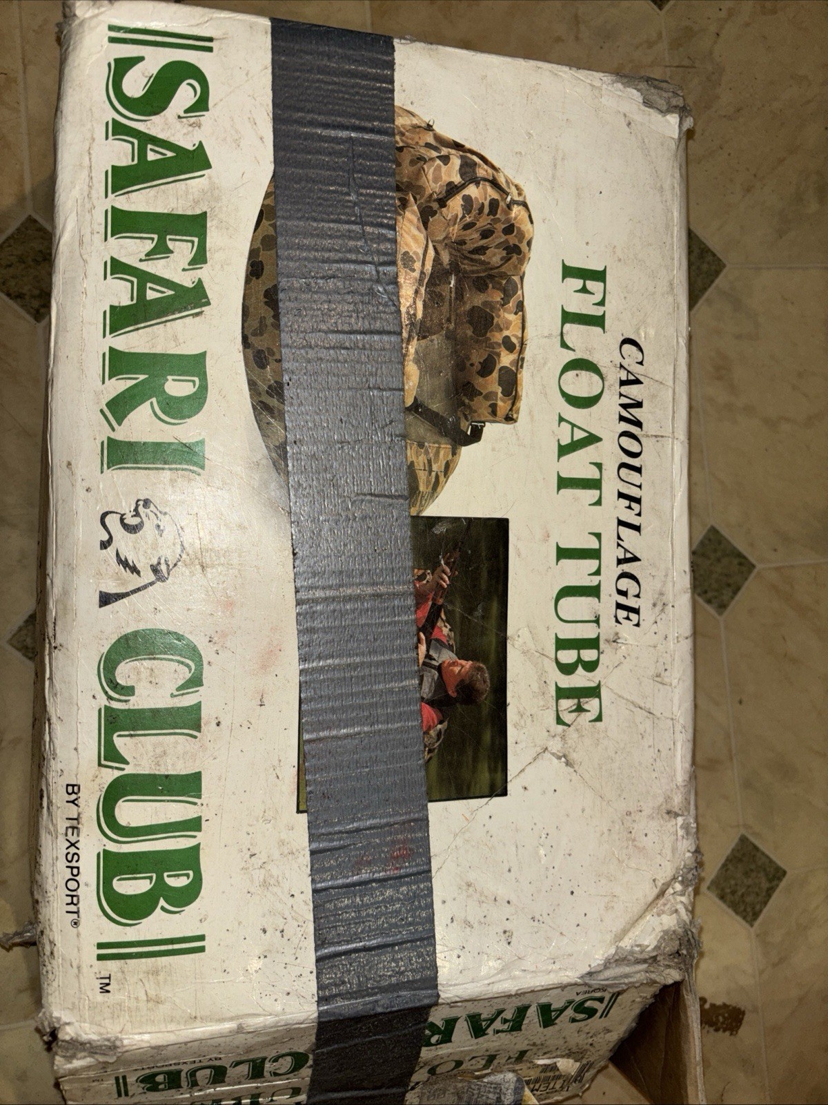 Inflatable Float Tube Texsport Safari Club Camouflage Storage Hunting Fishing