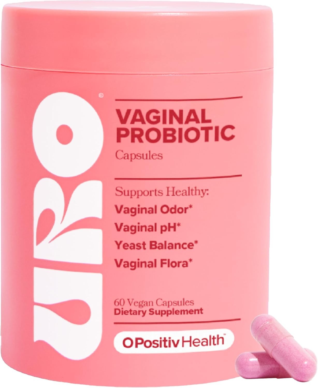 O Positiv URO Vaginal Probiotics for Women pH Balance 60 Count (Pack of 1)