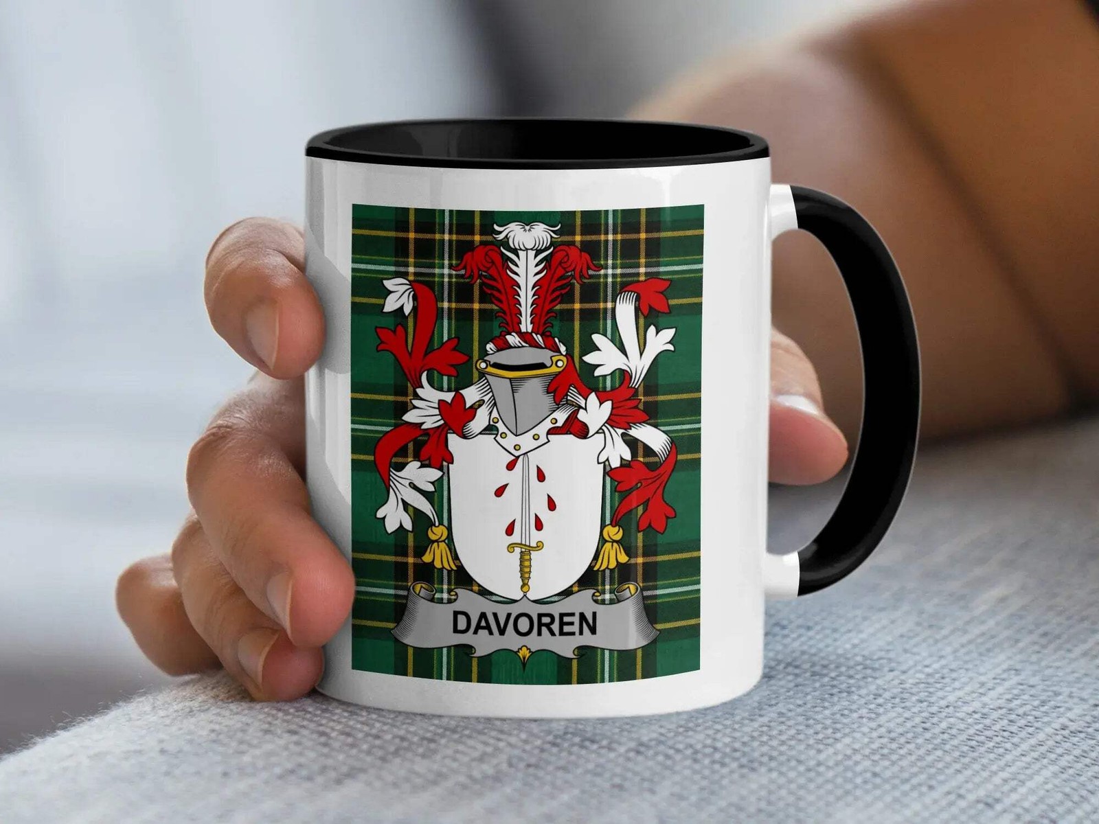 Davoren Irish Crest Ceramic Mug