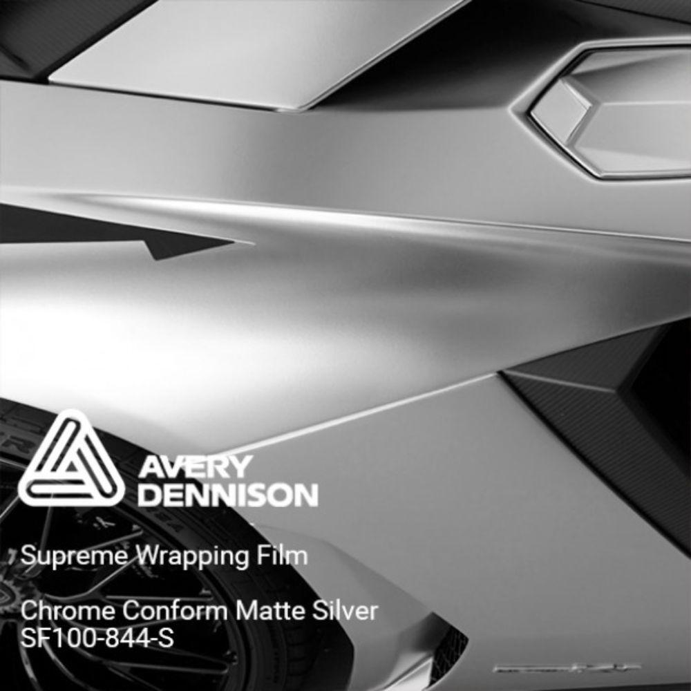 Avery Dennison SF100 Conform Chrome Matte Silver Flexible Vinyl Car Wrap | 844-S
