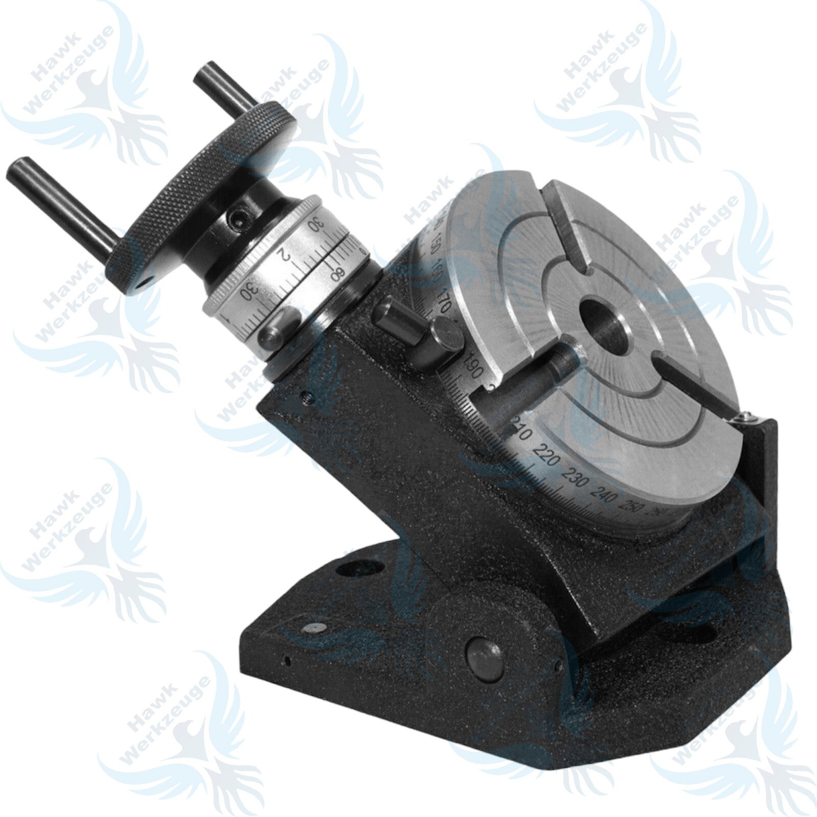 Rotary Table Horizontal Vertical Tilting 4" 3-Slot 100mm MT2 Bore for Milling...