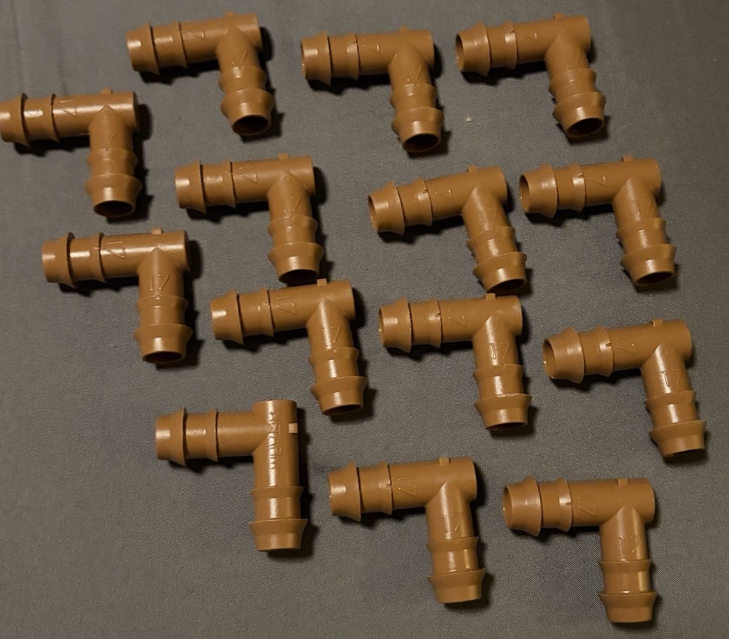 Lit Of 14 Netafim 17 Barbed Fittings Drip Irrigation Connectors New