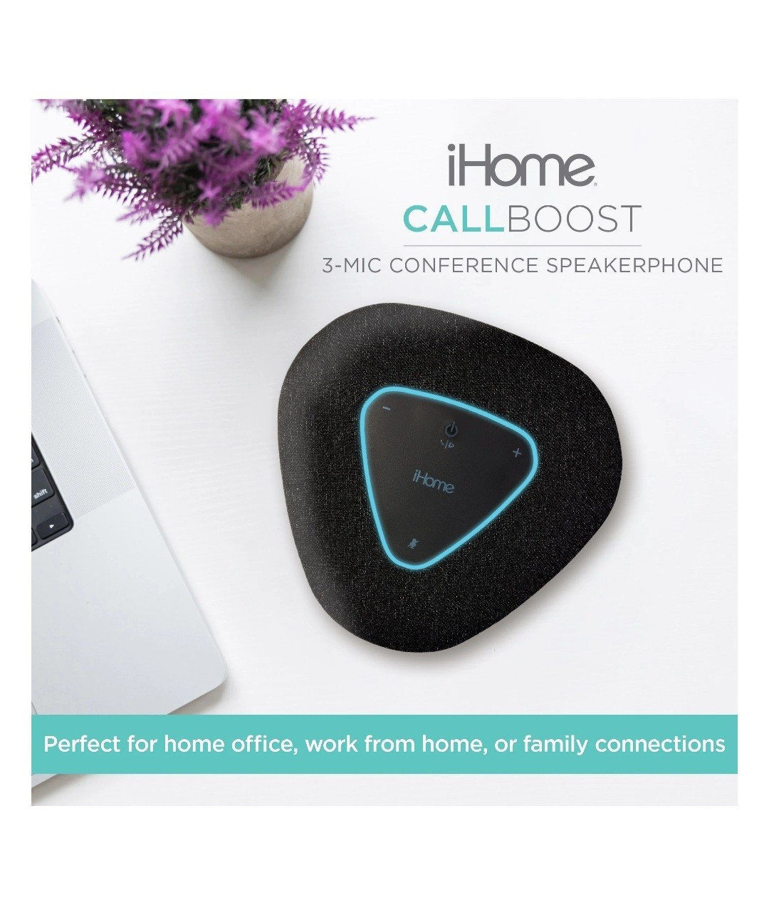 iHome CALLBOOST- 3-Mic Conference Speakerphone -Bluetooth