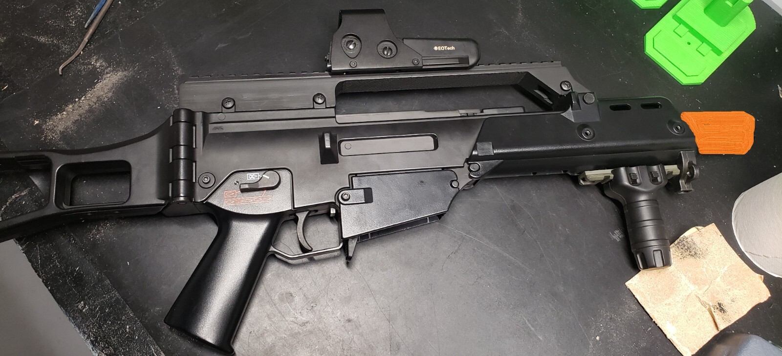 Airsoft G36 KSK Style Rail, Flat Top, Black, Custom, Toy, Top Rail, Accessories