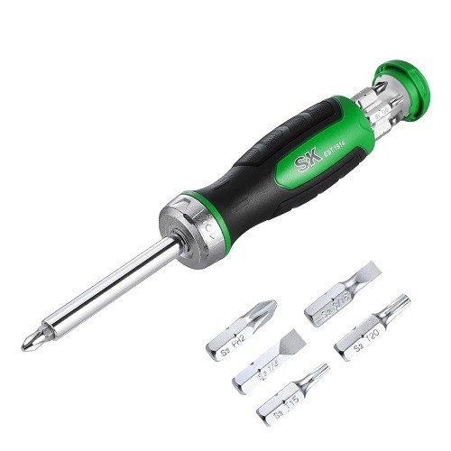 SK02017 SK 216P Ratcheting Screwdriver 7-in-1 - 1PK