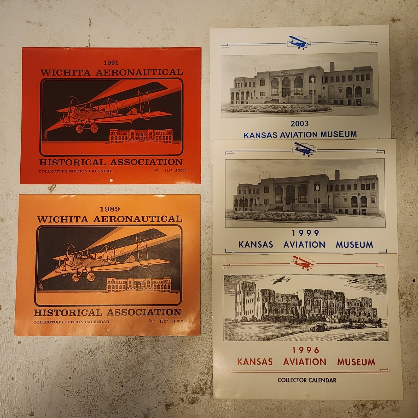 Kansas Aviation Museum / Wichita Aeronautical Historical Assoc Calendars '89-'03