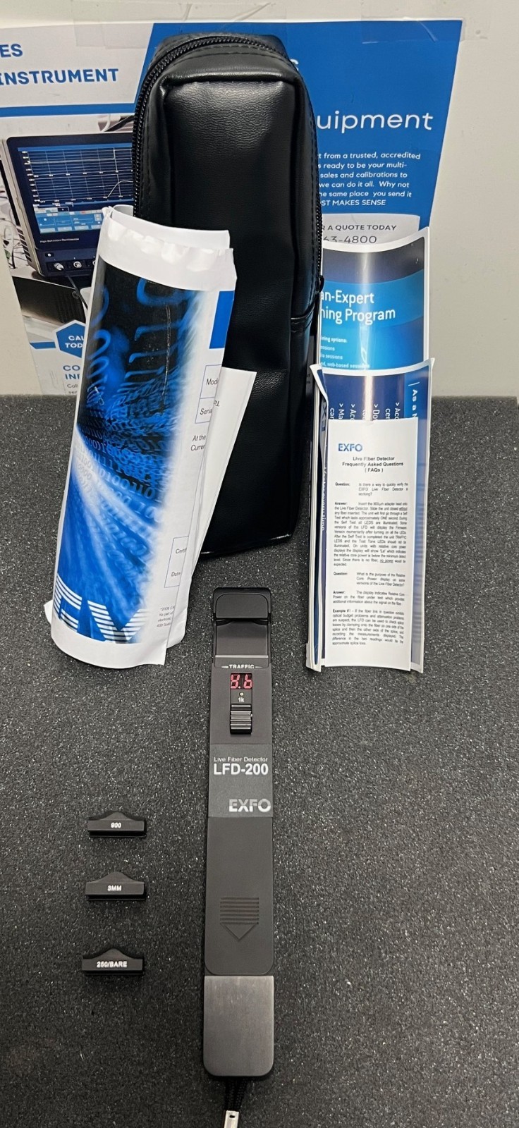 EXFO LFD-202 LIVE FIBER DETECTOR, LFD-200, MINT CONDITION, COMPLETE !!