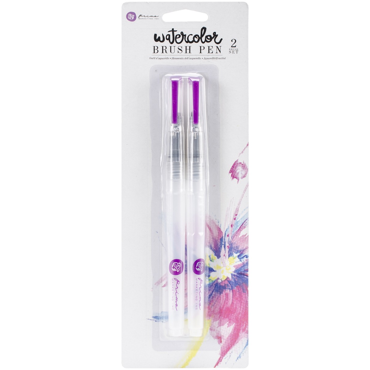 Prima Marketing 580421 Prima Watercolor Brush Pens 3/Pkg-12mm & 15mm