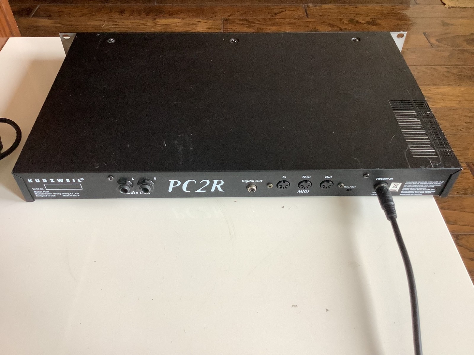 Kurzweil PC2R Digital Rack Sound Module V4.0 & AC adapter