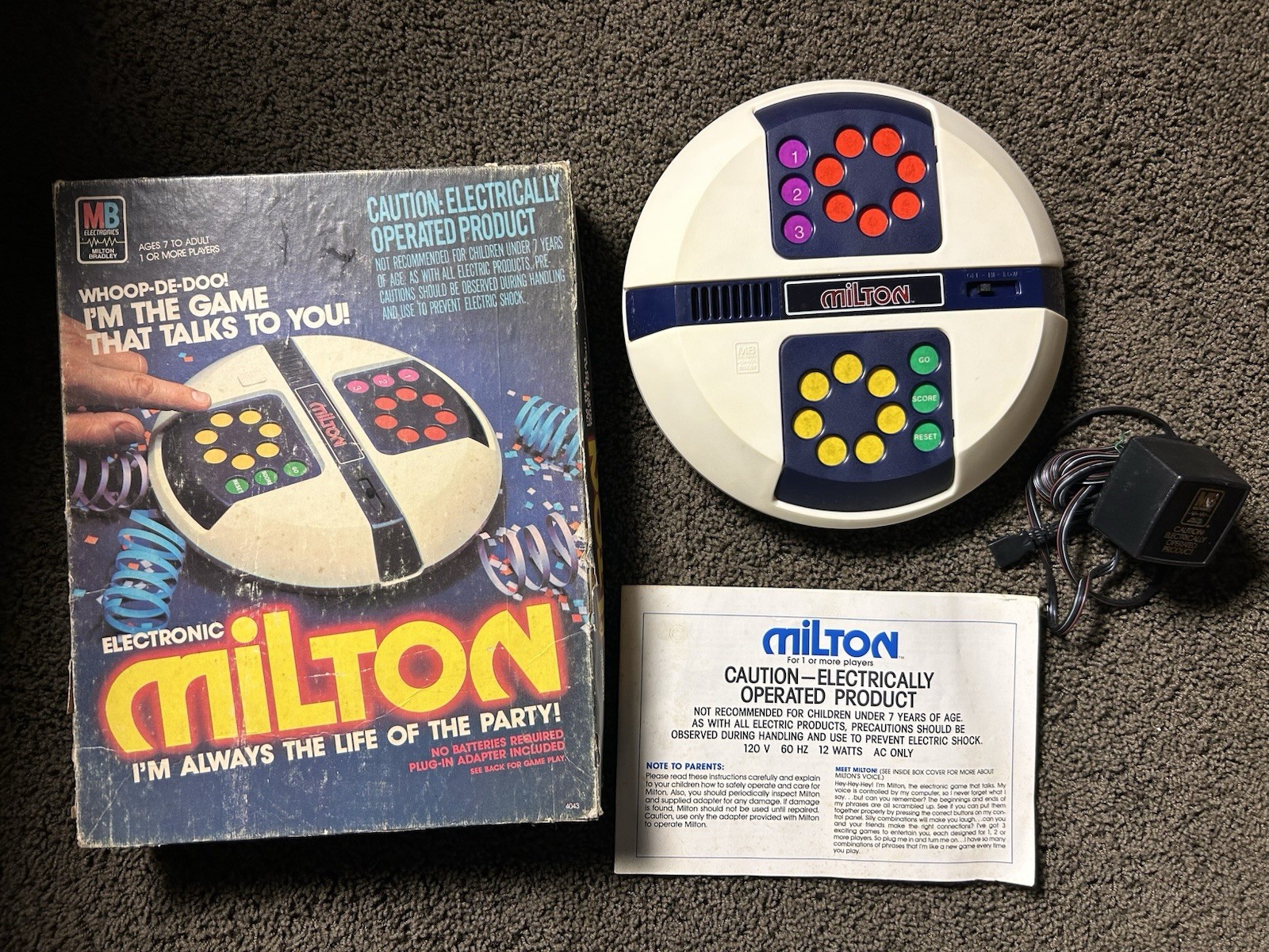Vintage Milton I'm Always The Life of The Party 1980 Electronic Game That Talks