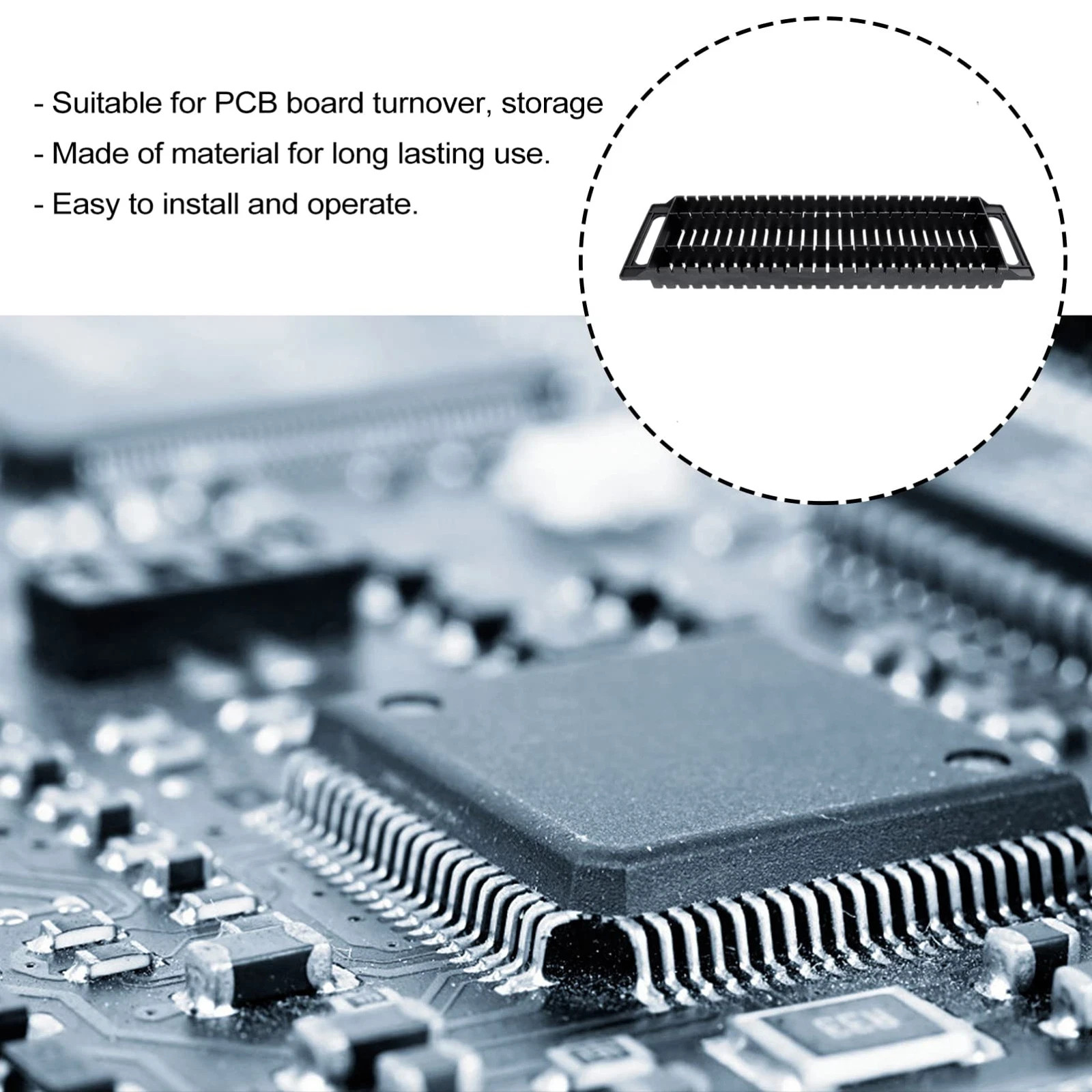 Antistatic ESD Circulation Rack 2Pcs Plastic PCB Holder with 25 Slots Dual-E...