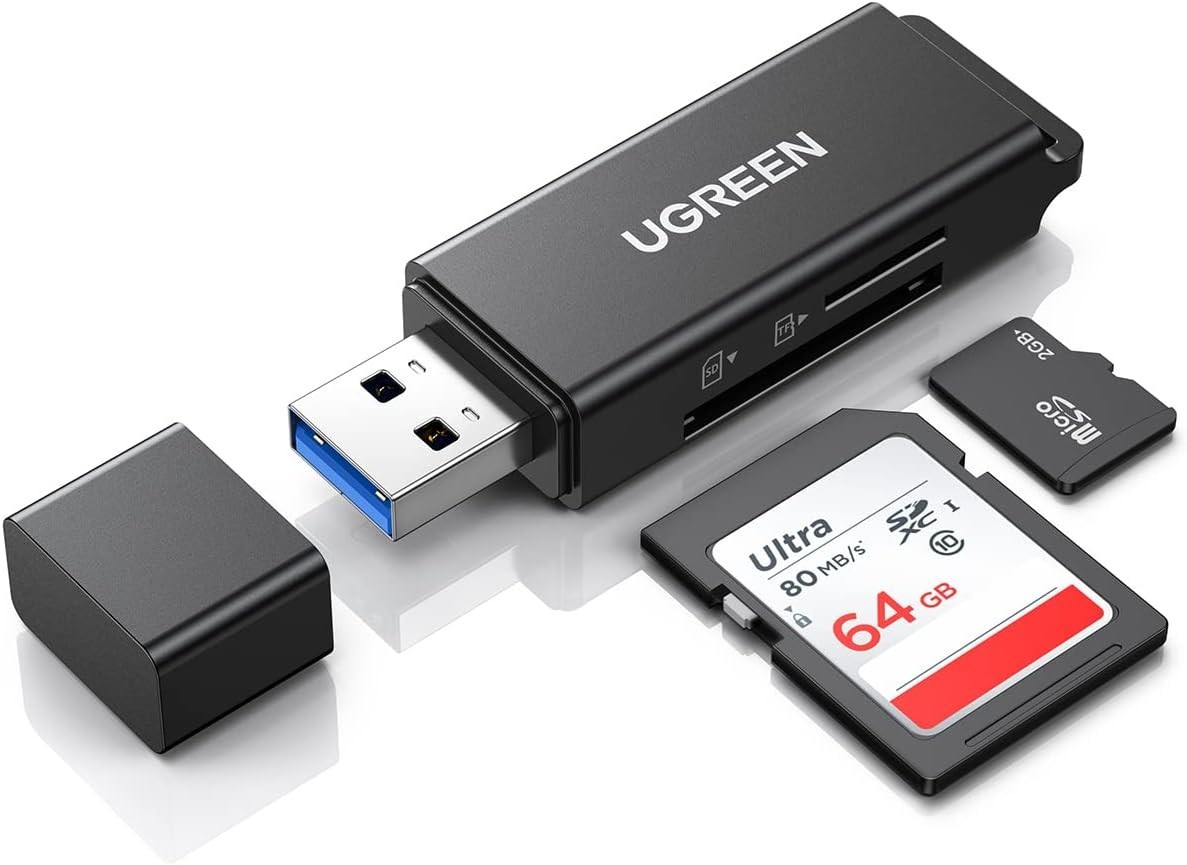 SD Card Reader USB 3.0 Dual Slot Adapter for TF SD Micro SD SDXC SDHC
