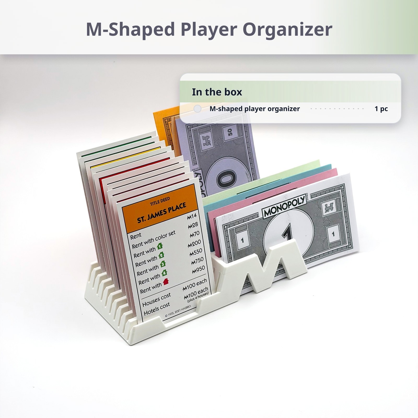 Monopoly Player Organizer Money Card Tray