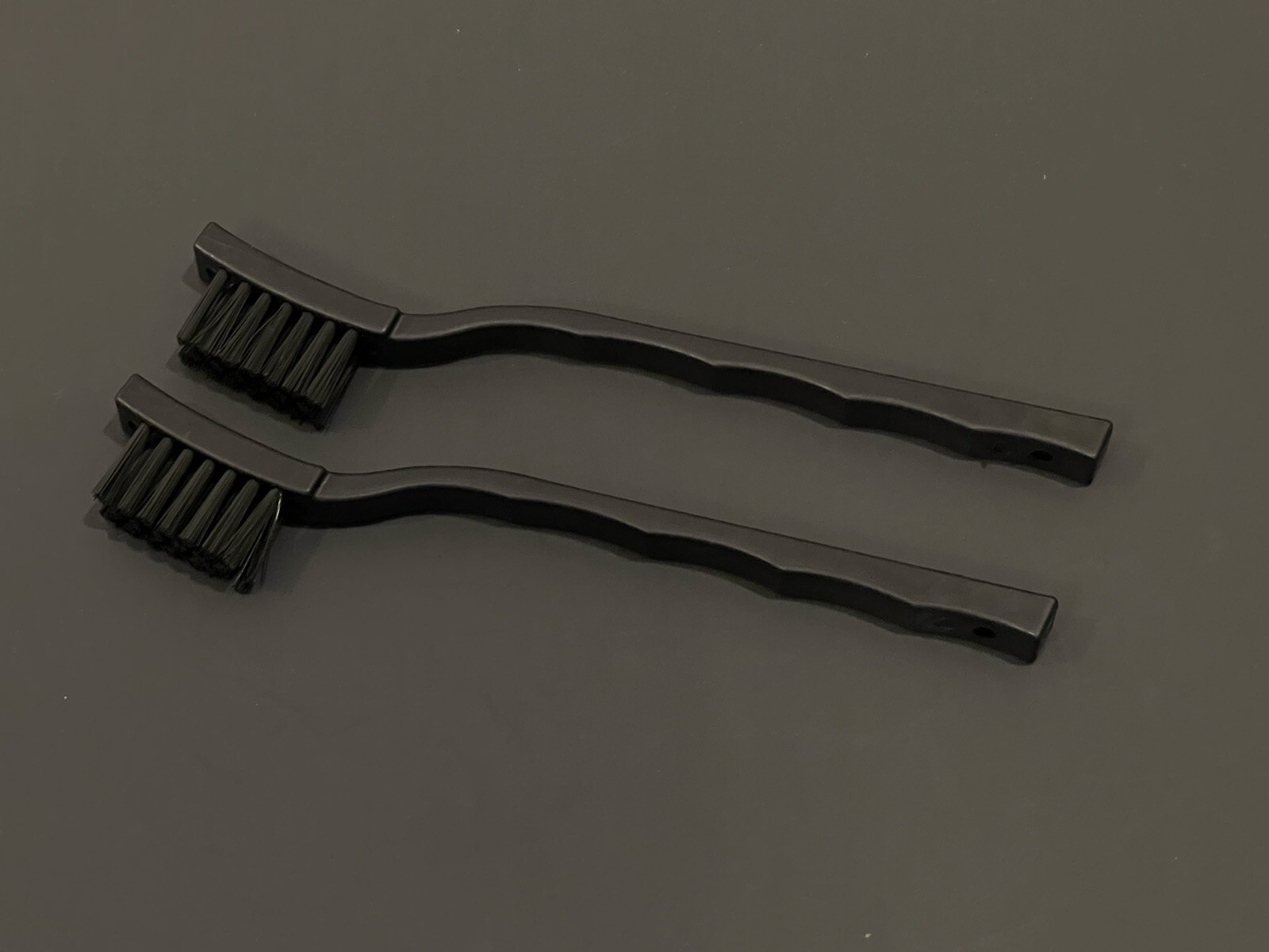 7" Black Nonslip Handle PCB Rework ESD Anti Static Brush Cleaning Tool 2 Pcs