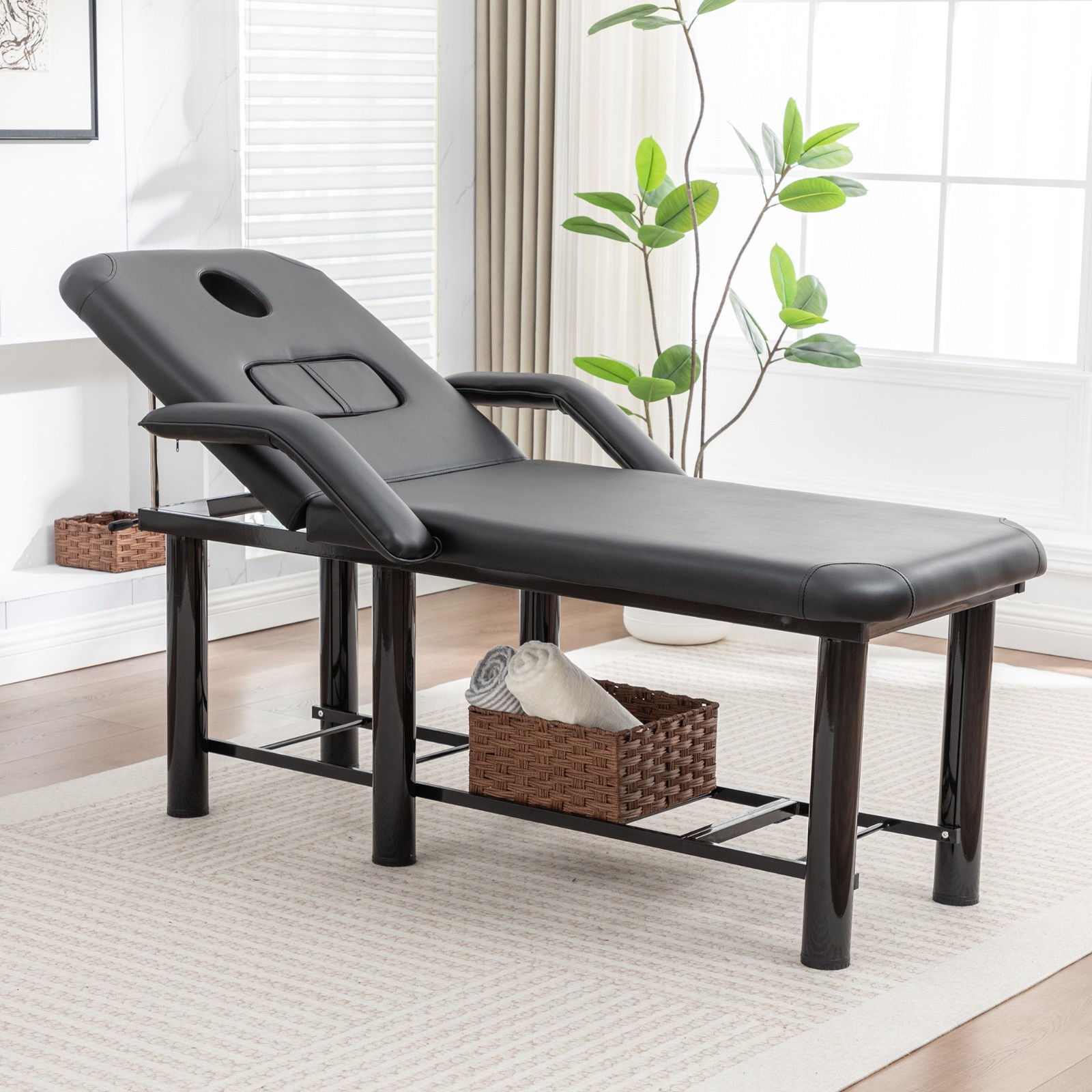 Heavy Duty Professional Massage Bed Adjustable Height & Backrest Spa Facial Bed