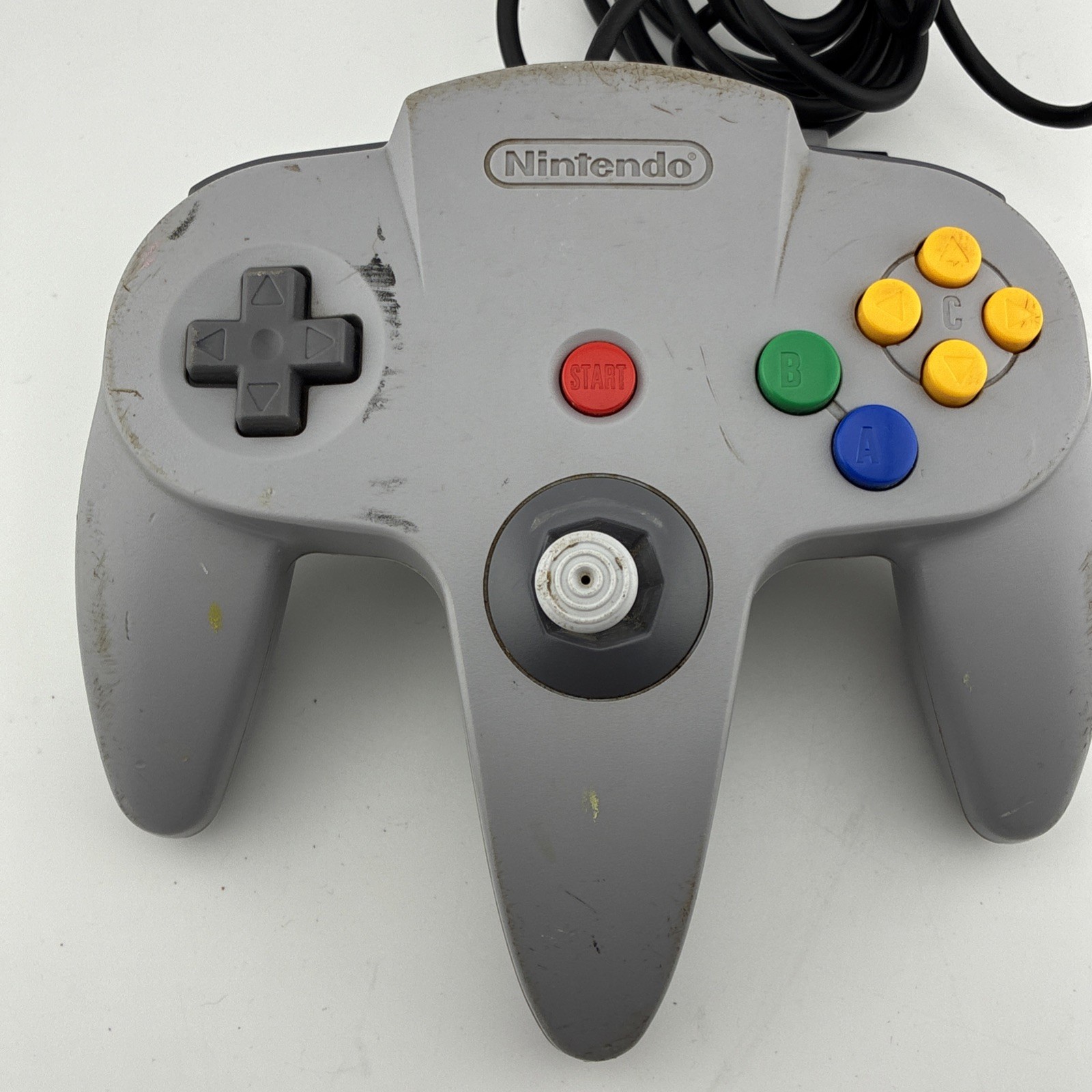 Nintendo 64 Controller Solid Gray NUS-005 Official N64 OEM Tested Loose Stick