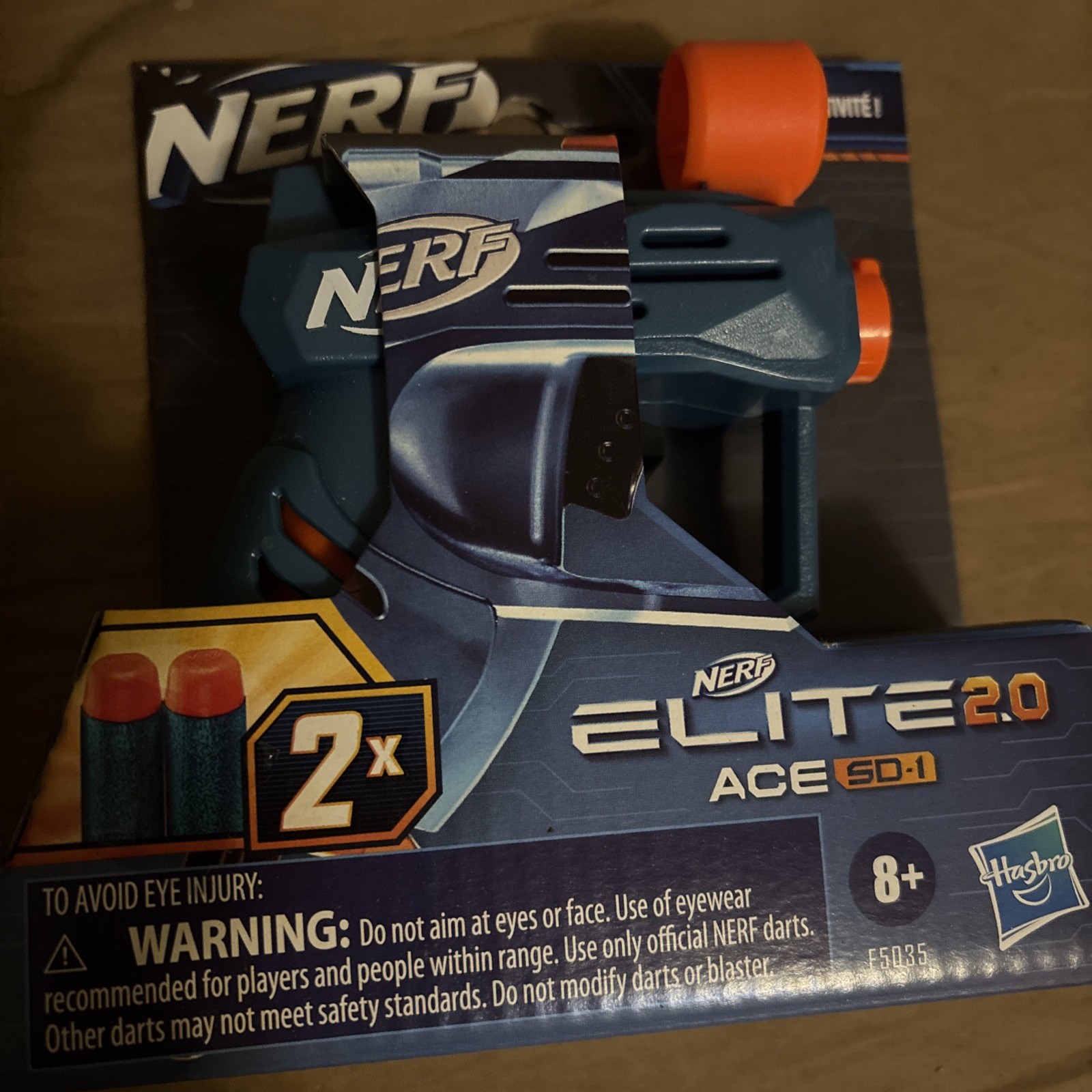 Nerf Elite 2.0 Ace SD-1 Blaster and 2 Official Nerf Elite Darts, Onboard 1-Dart