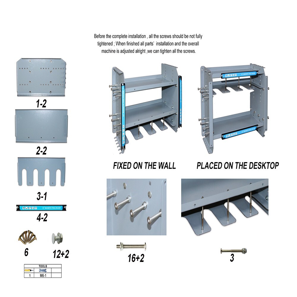 INTBUYING® Garage Tool Storage Rank Wall Mount Tool Organizer Multifunctional