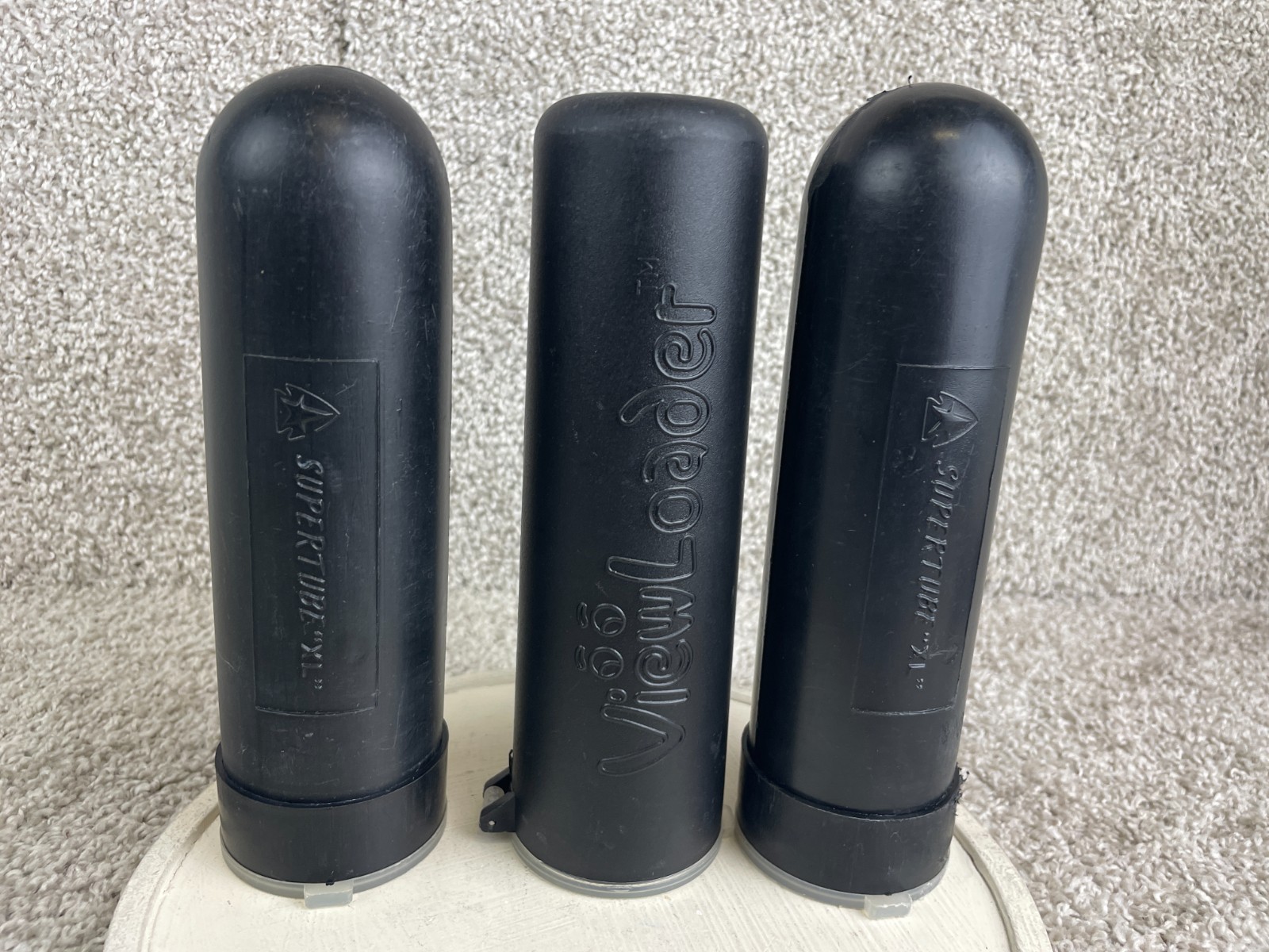 Lot of 3 Supertube & Viewloader Paintball Pod Tubes Cylinder