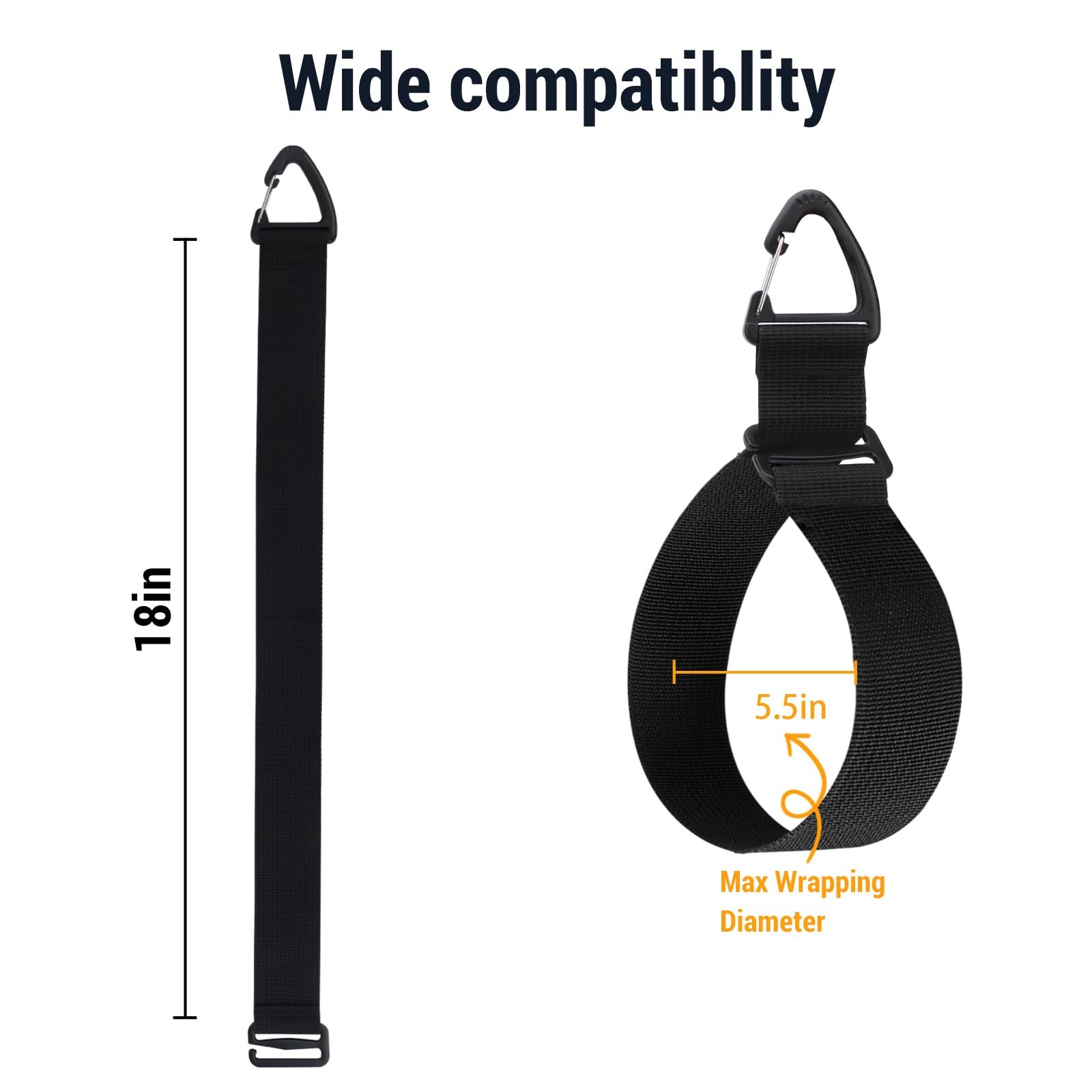 Easy Hang Extension Cord Holder Organizer, Tightened by Gravity, 4L, Black