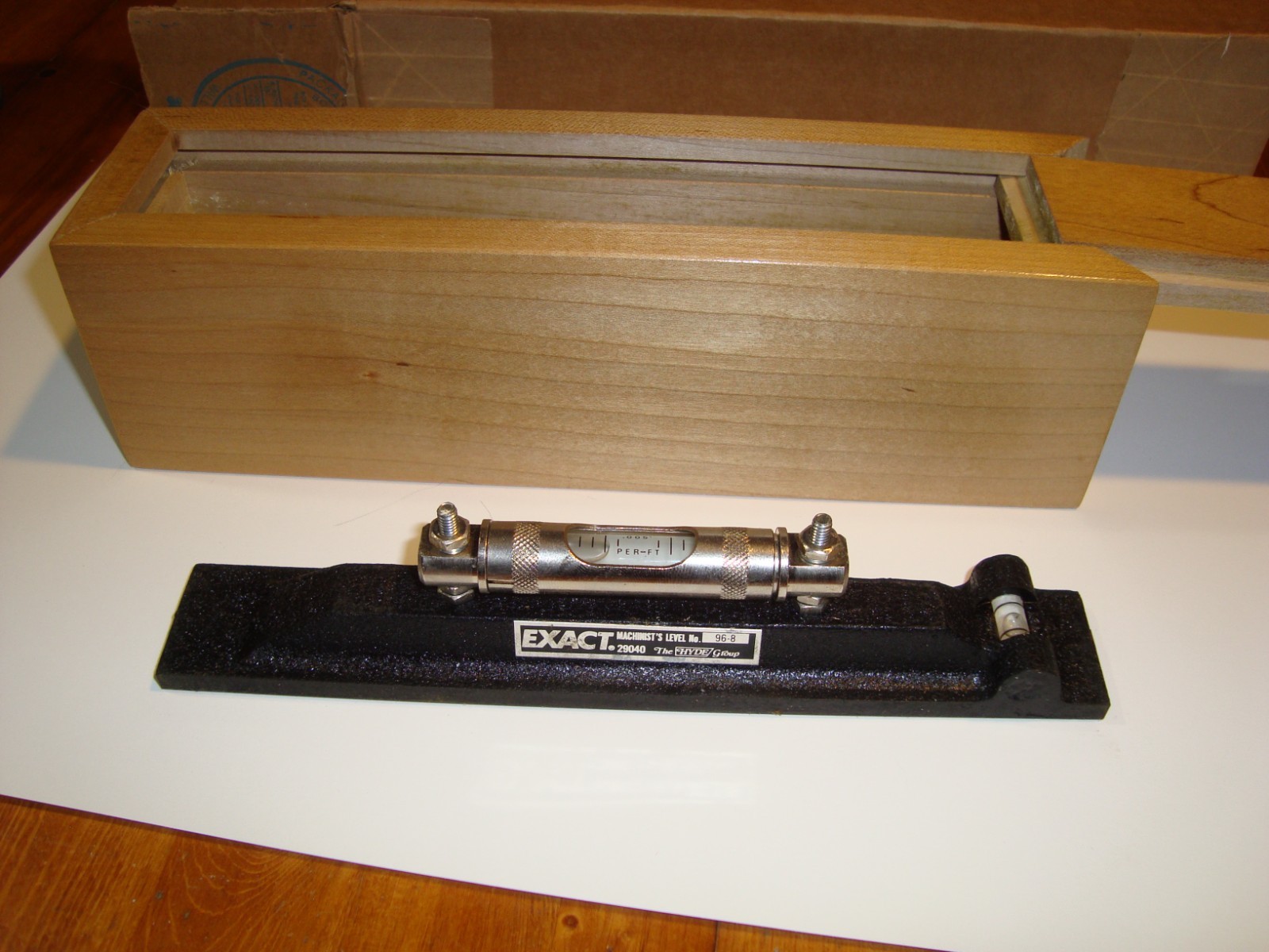 Vintage 'EXACT'  8"  Machinist Level  -  Brand New old stock  #96-8   ,w/ BOX