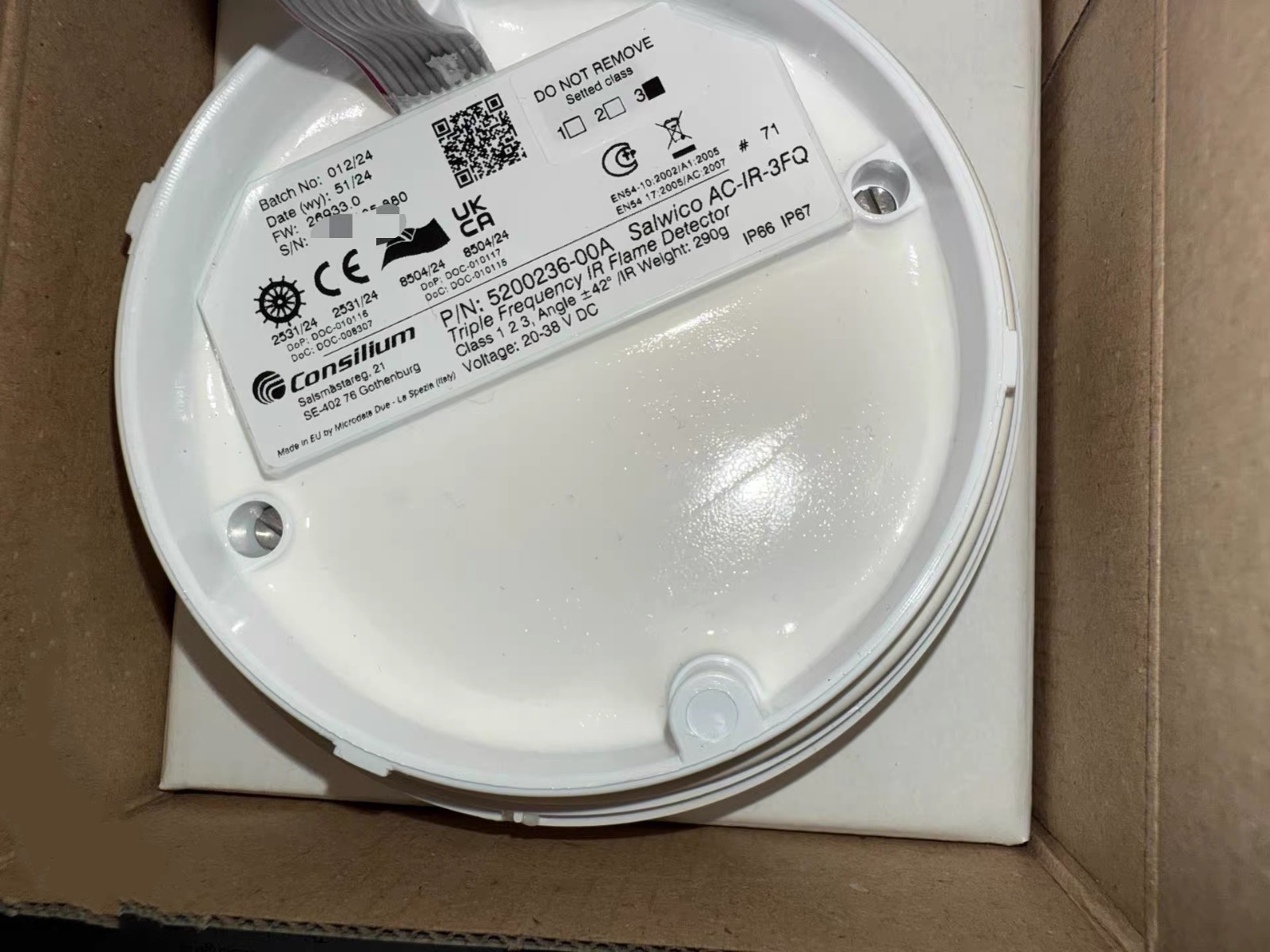 AC-IR-3FQ / 5200236-00A 1PC CONSILIUM Fire Series Smoke Detector Fast Ship