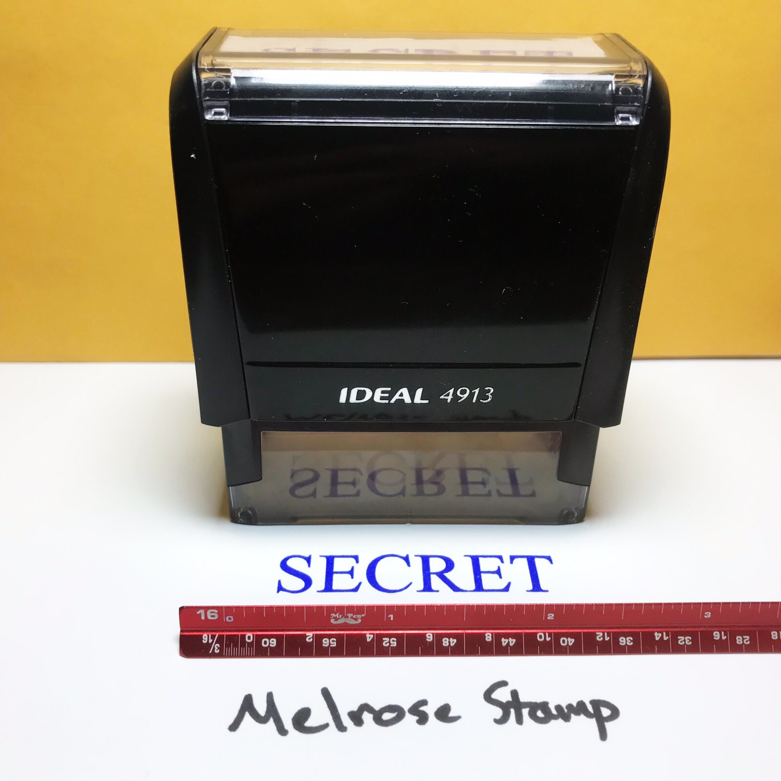 Secret Rubber Stamp Blue Ink Self Inking Ideal 4913