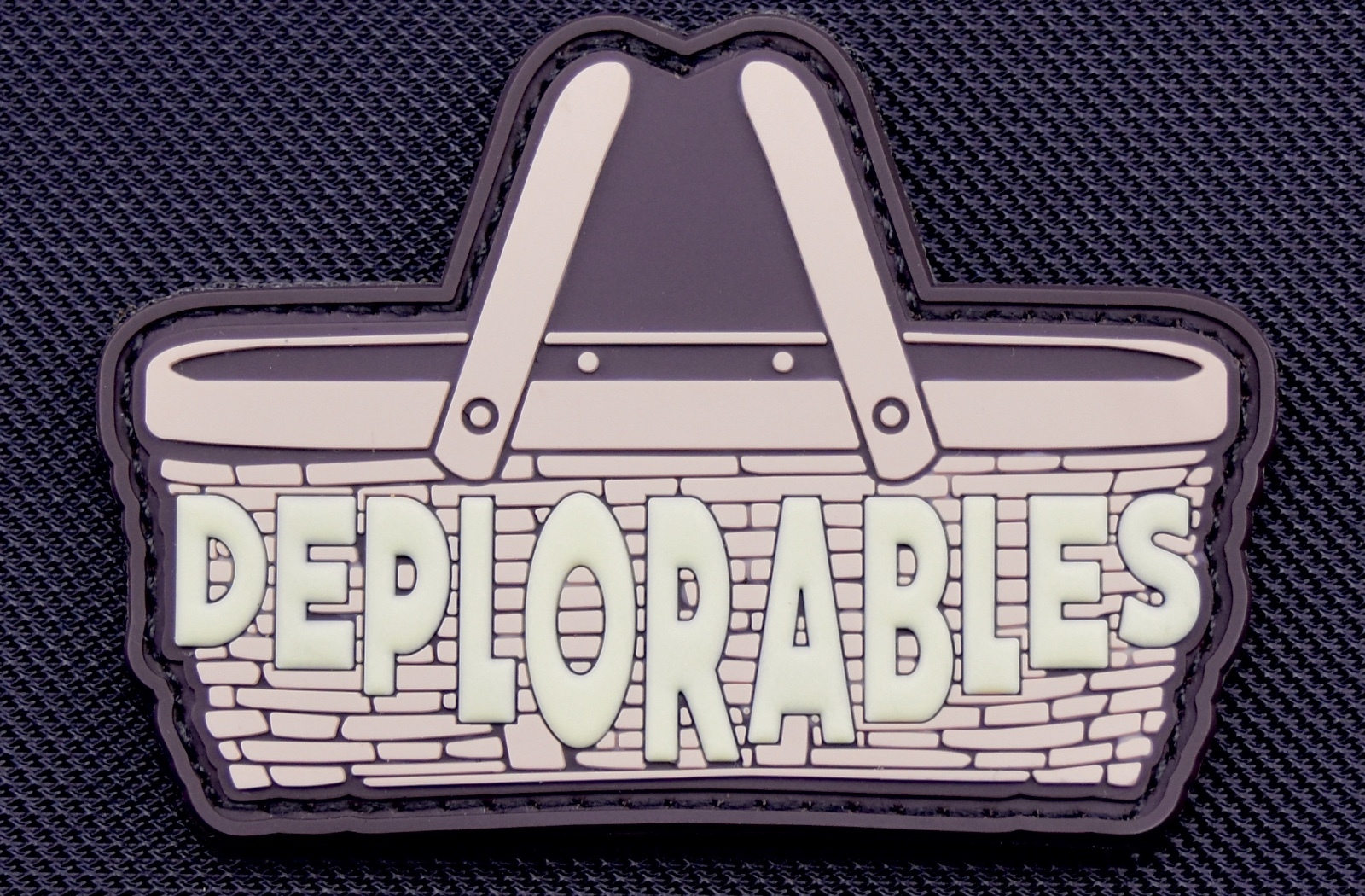 3D PVC Basket Of Deplorables GITD Rubber Patch