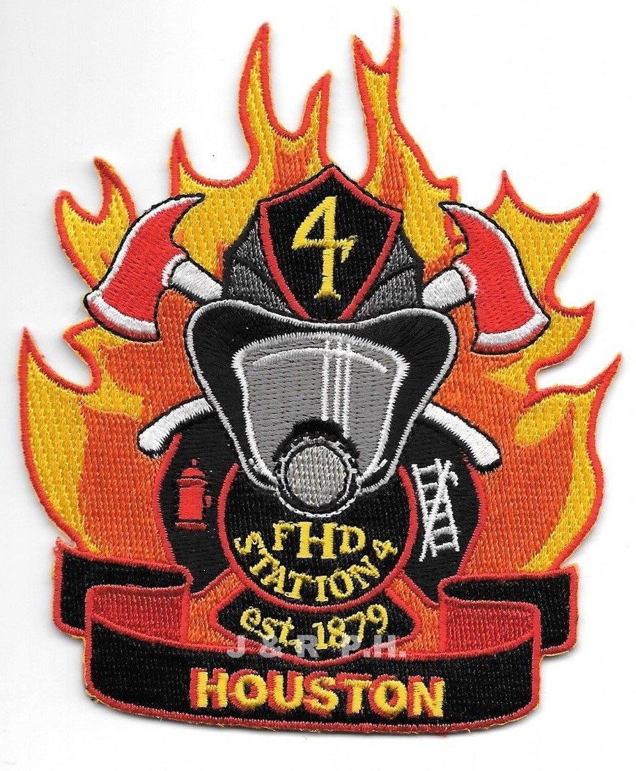Houston  Station - 4 - est. 1879, Texas (3.75" x 4.5" size) fire patch