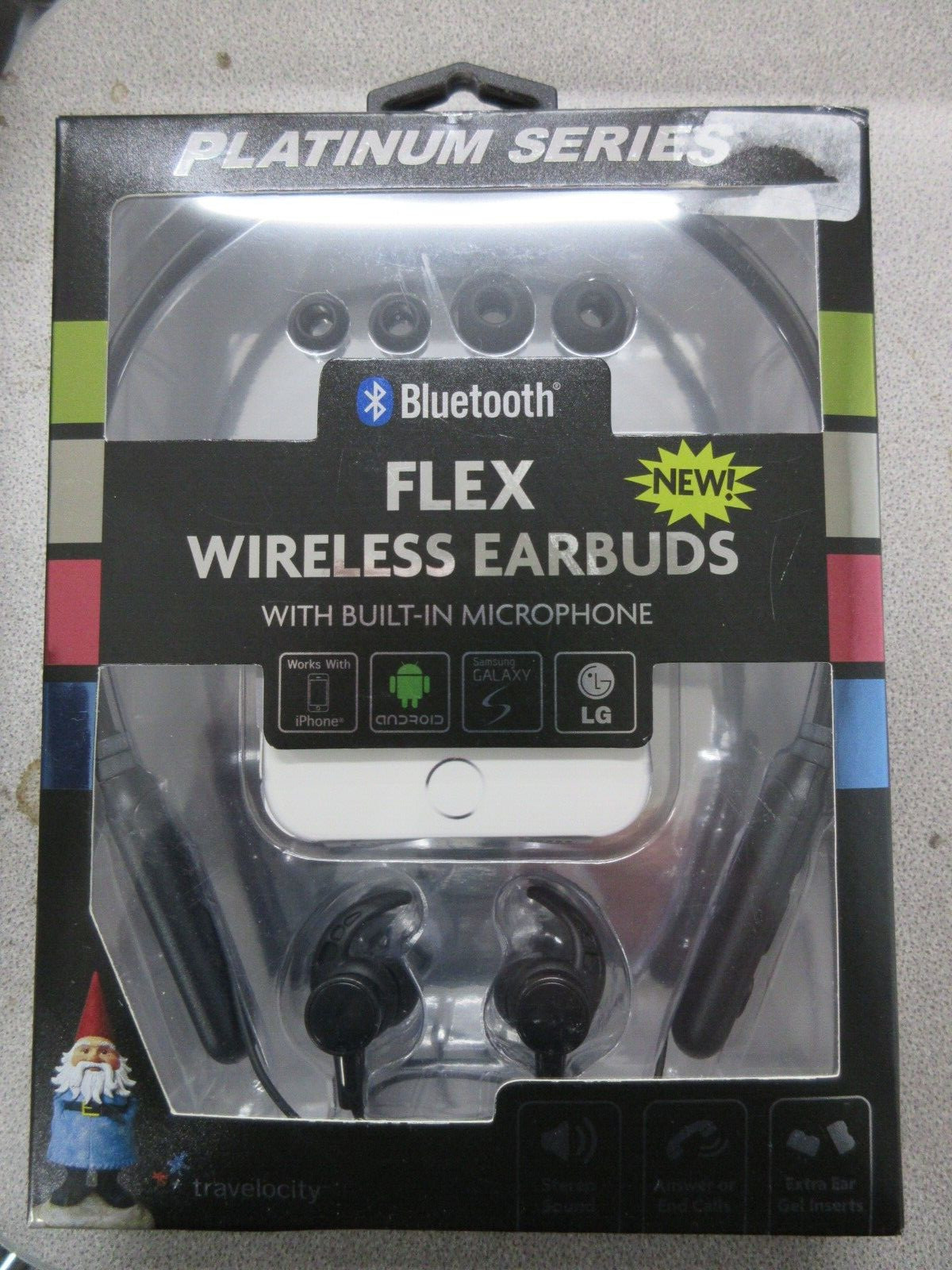 Platinum Series Bluetooth Flex Wireless Earbuds w/Built in Microphone