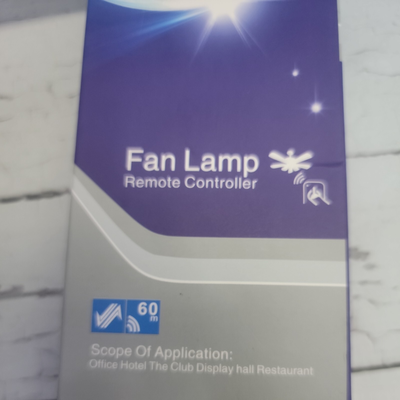 PIKEMAN Fan Lamp Remote Control With Wall Mount -New Opened Box