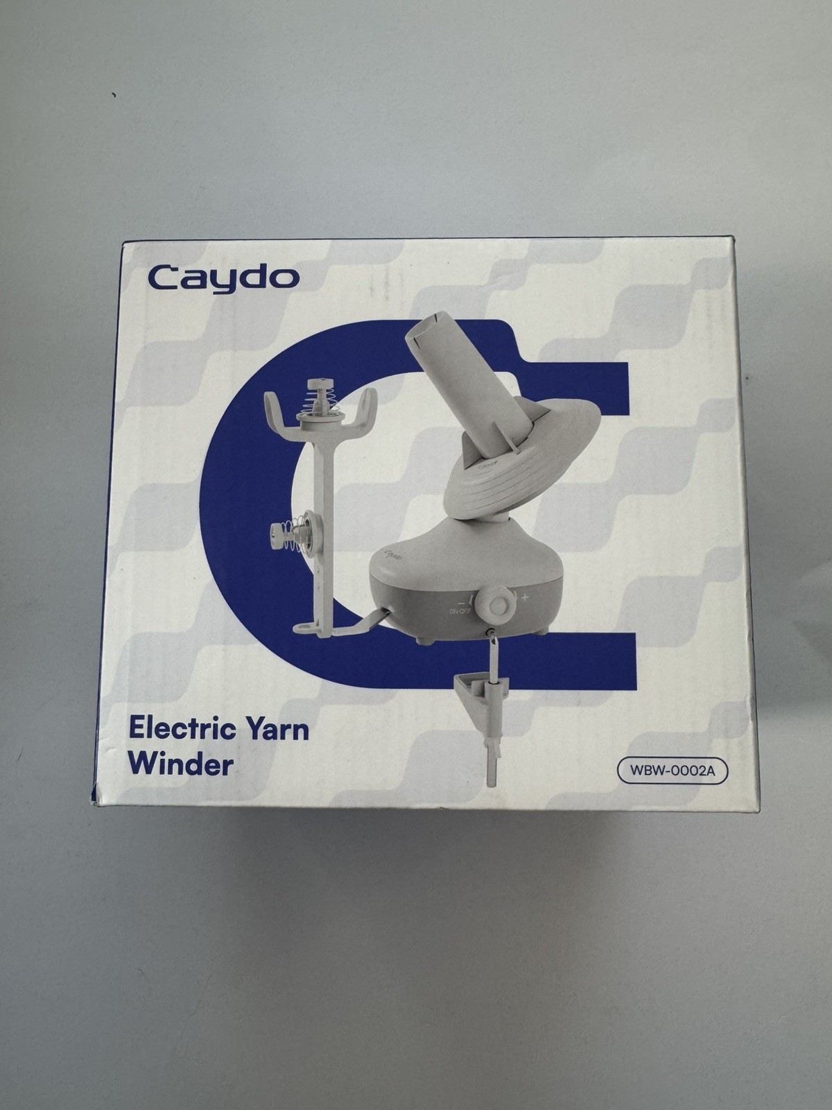 Caydo Electric Yarn Ball Winder Automatic Cake Spinner Crochet Knitting White