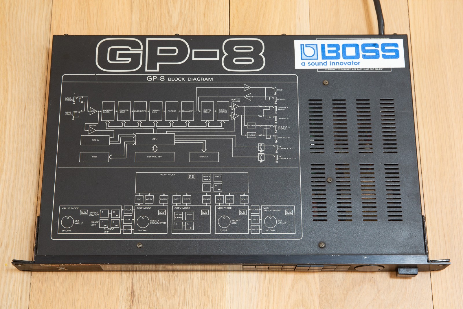 Roland GP-8 Guitar Effects Processor w/ FC-100 Foot Controller, Original Manuals