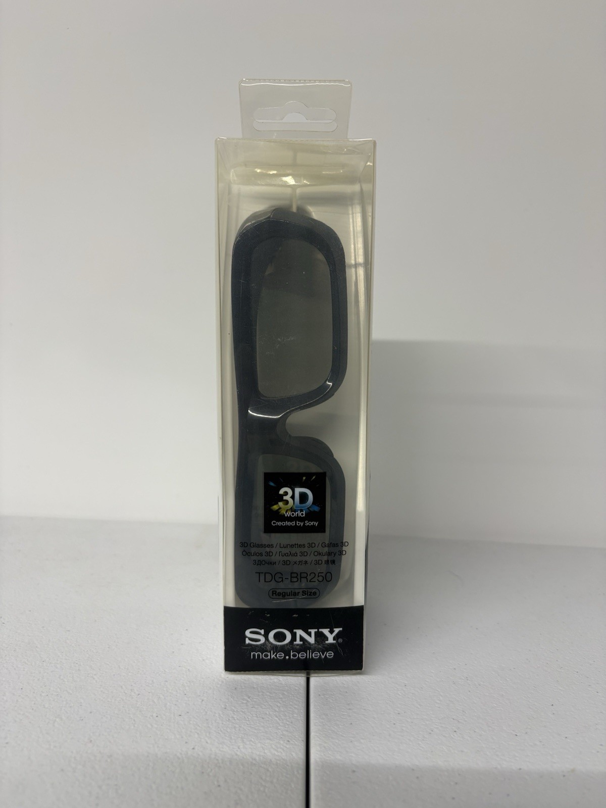 Sony TDG-BR250 3D Glasses Black Regular Size USB Charging Cable 2011