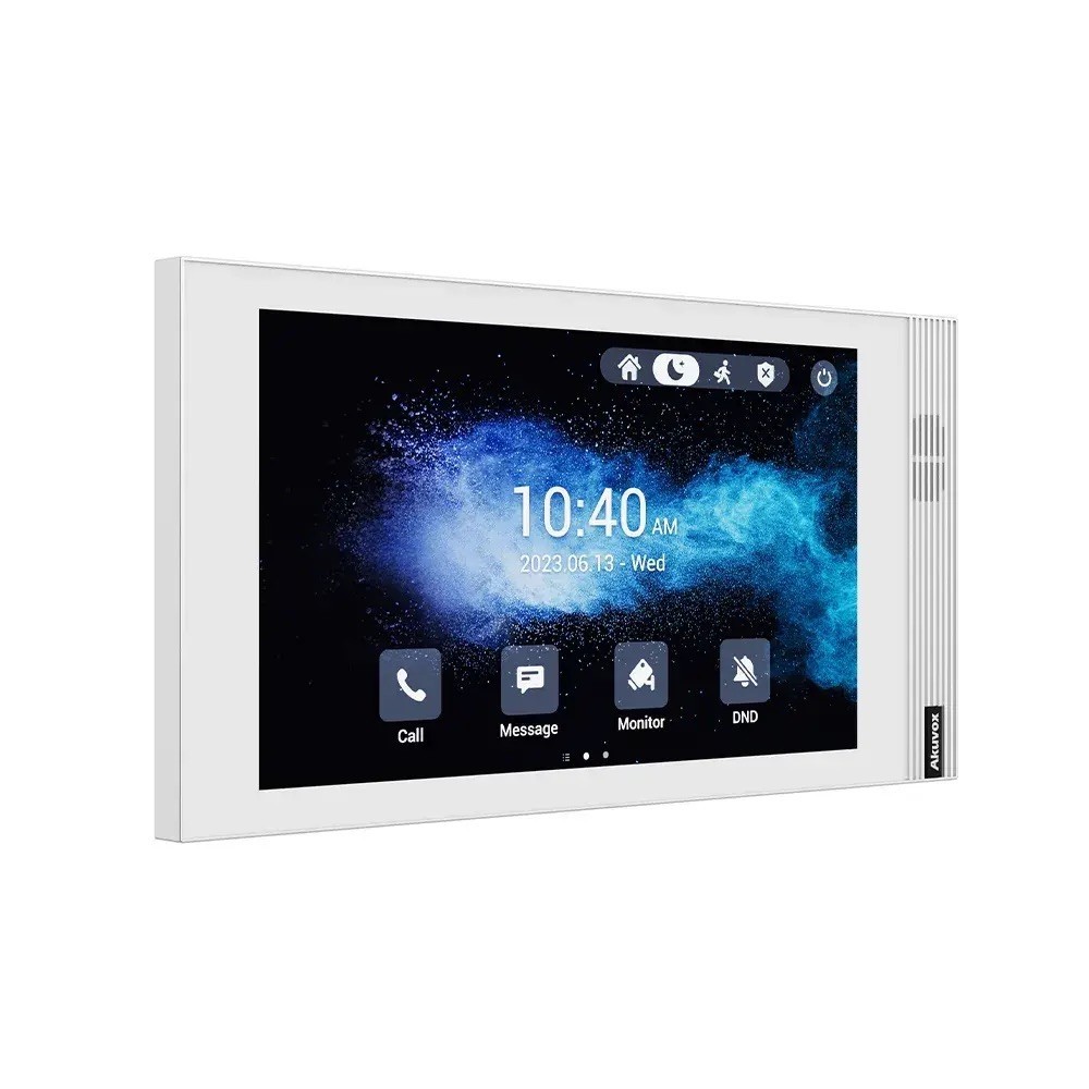 Akuvox S563W-V2-WHT 8" Touch Screen Android 12 Indoor Monitor, Wi-Fi 6, BT, PoE
