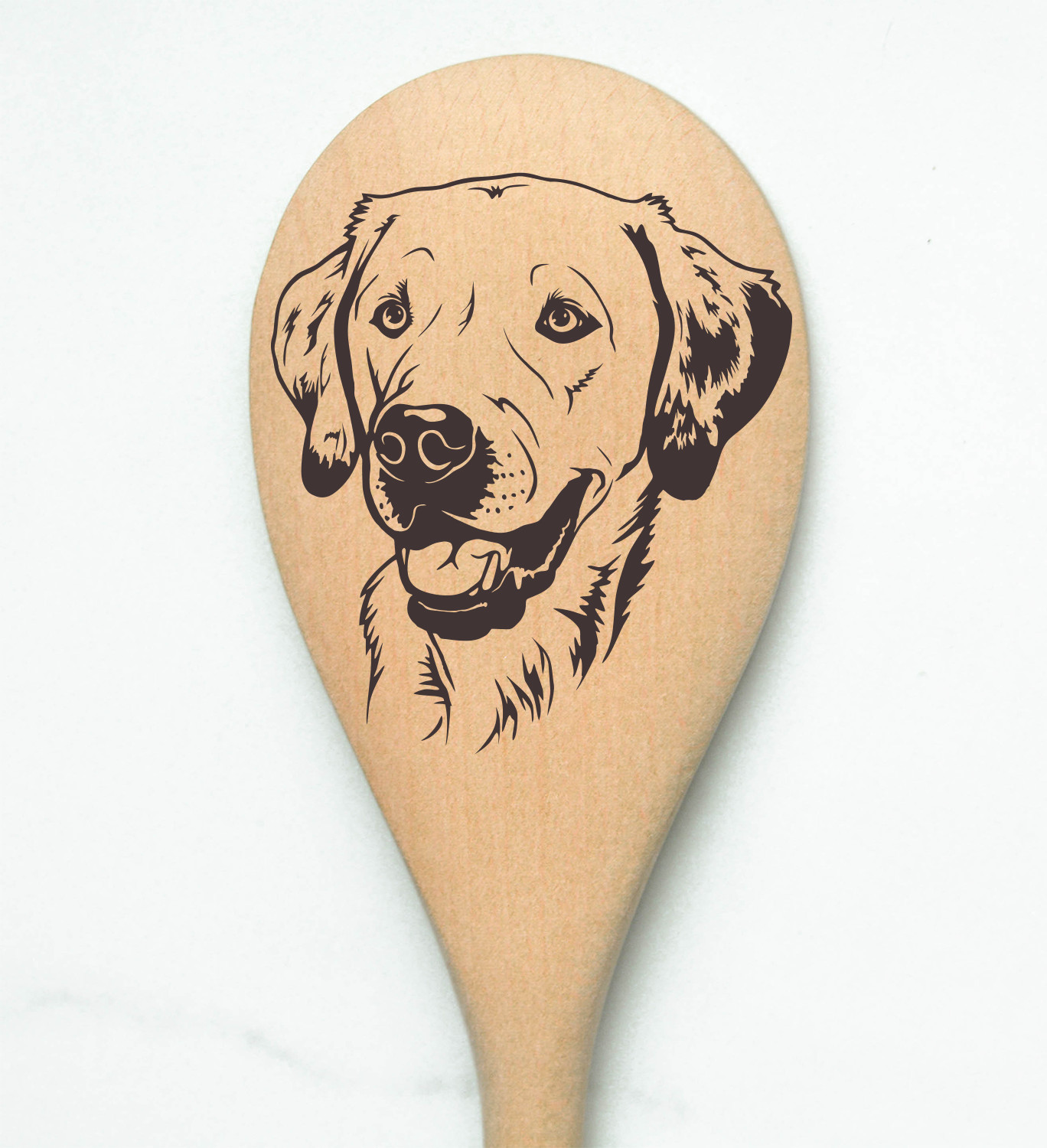 Yellow Labrador Wooden Spoon