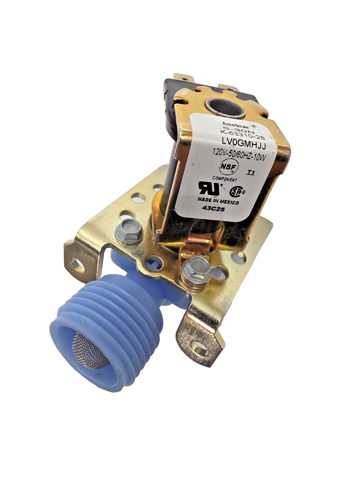 Grindmaster Cecilware K-63310-28 Water Inlet Solenoid Valve 120V 10W 50/60Hz New
