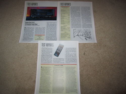 Pioneer Elite CLD-97 CD/Laserdisc Review, 3 pgs, 1993