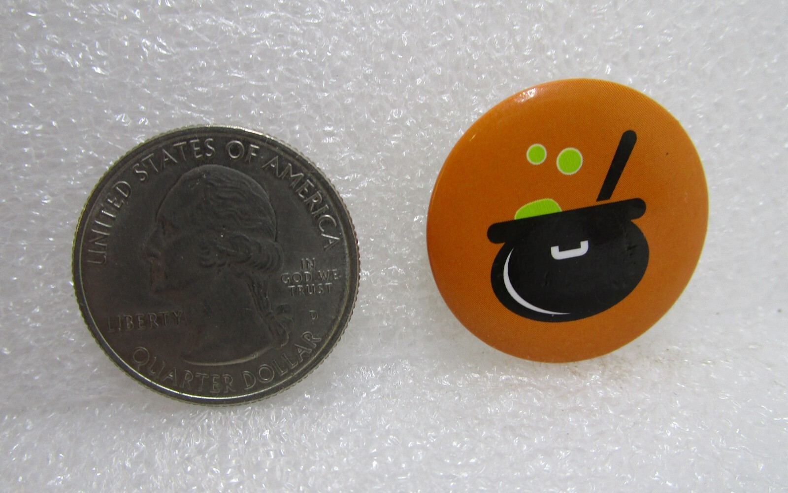 Witch Cauldron Button Pin