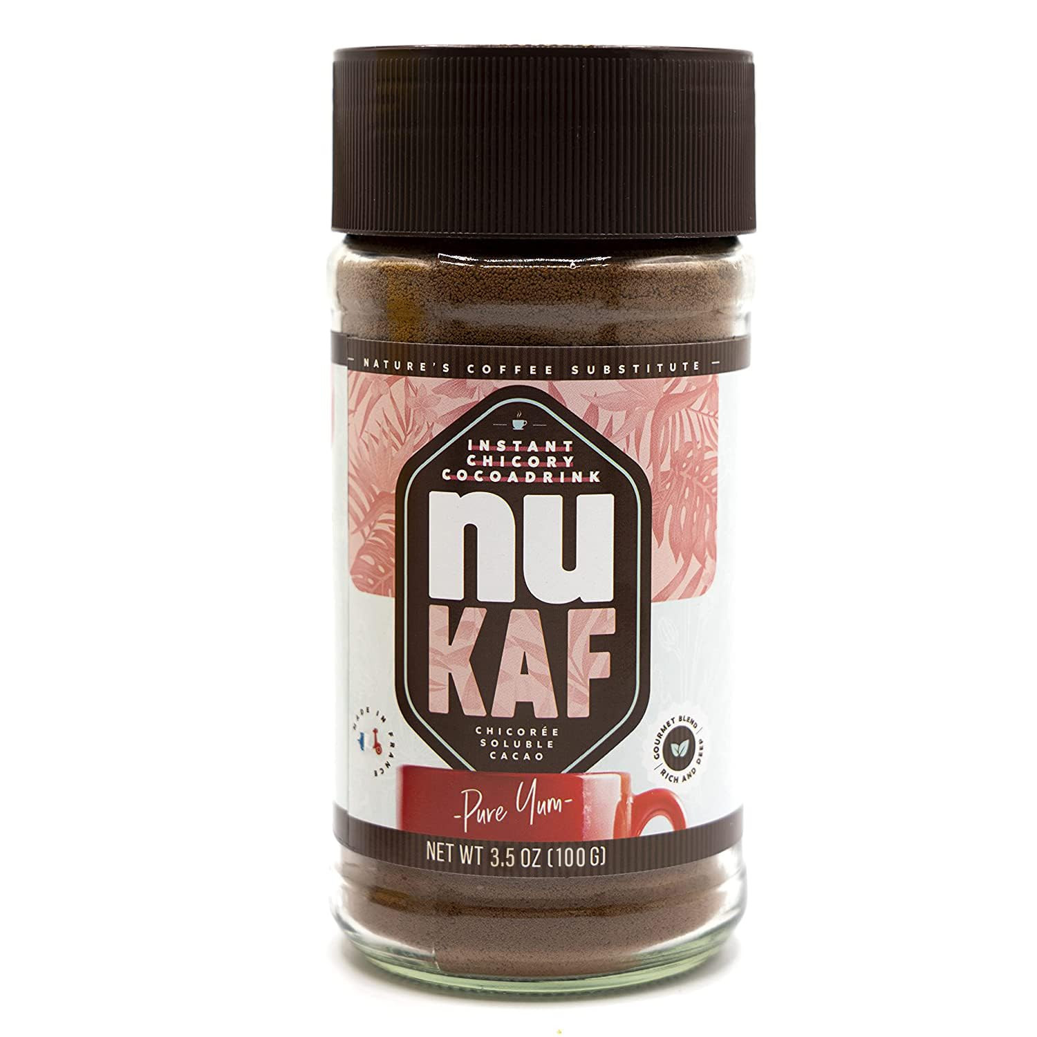 nuKAF By  Instant Chicory Coffee Alternative with Cocoa, Brews Like R