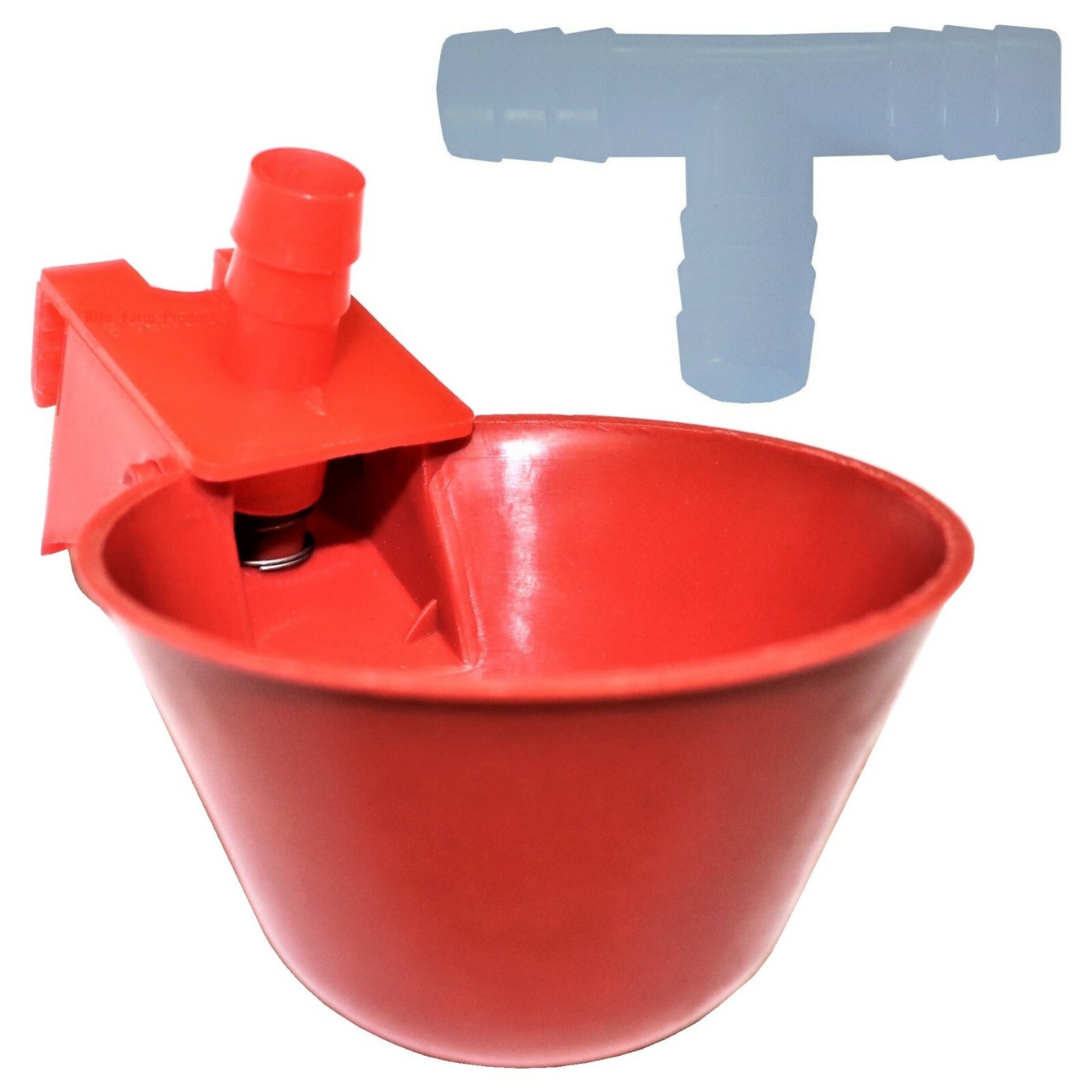 24 RITE FARM PRODUCTS AUTO WATERER DRINKER CUP & BARBED FITTING CHICKEN POULTRY