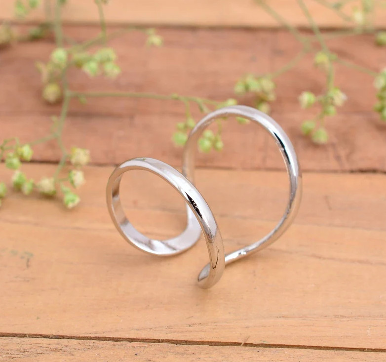 925 Sterling Silver Ring Handmade Adjustable Splint Knuckle Ring All Size SI10