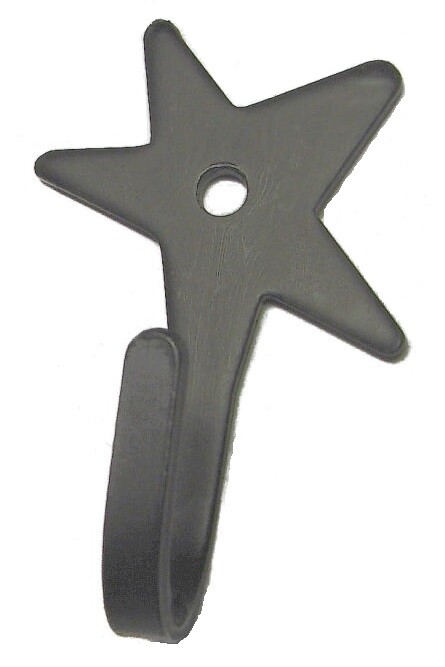STAR HOOK Solid Wrought Iron Wall Hooks by Piece or Dozen Amish Blacksmith USA