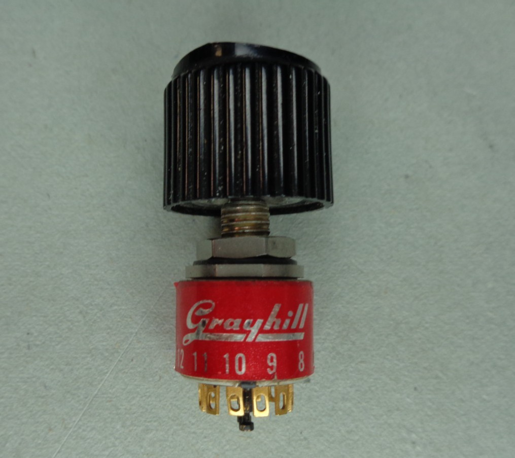Rotary  Switch, GRAYHILL Dual Pole 6-Position with Knob