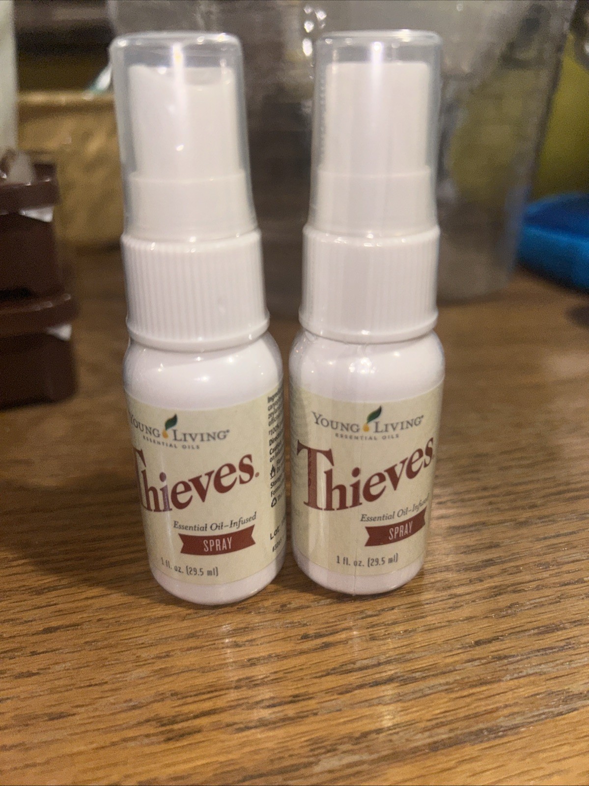 2 Young Living Thieves Spray 1 fl oz Purse Size New Sealed