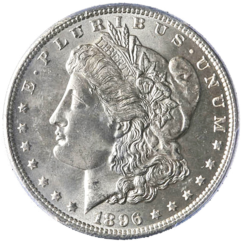 1896-P Morgan Silver Dollar PCGS MS64 Blast White Nice Strike - STOCK